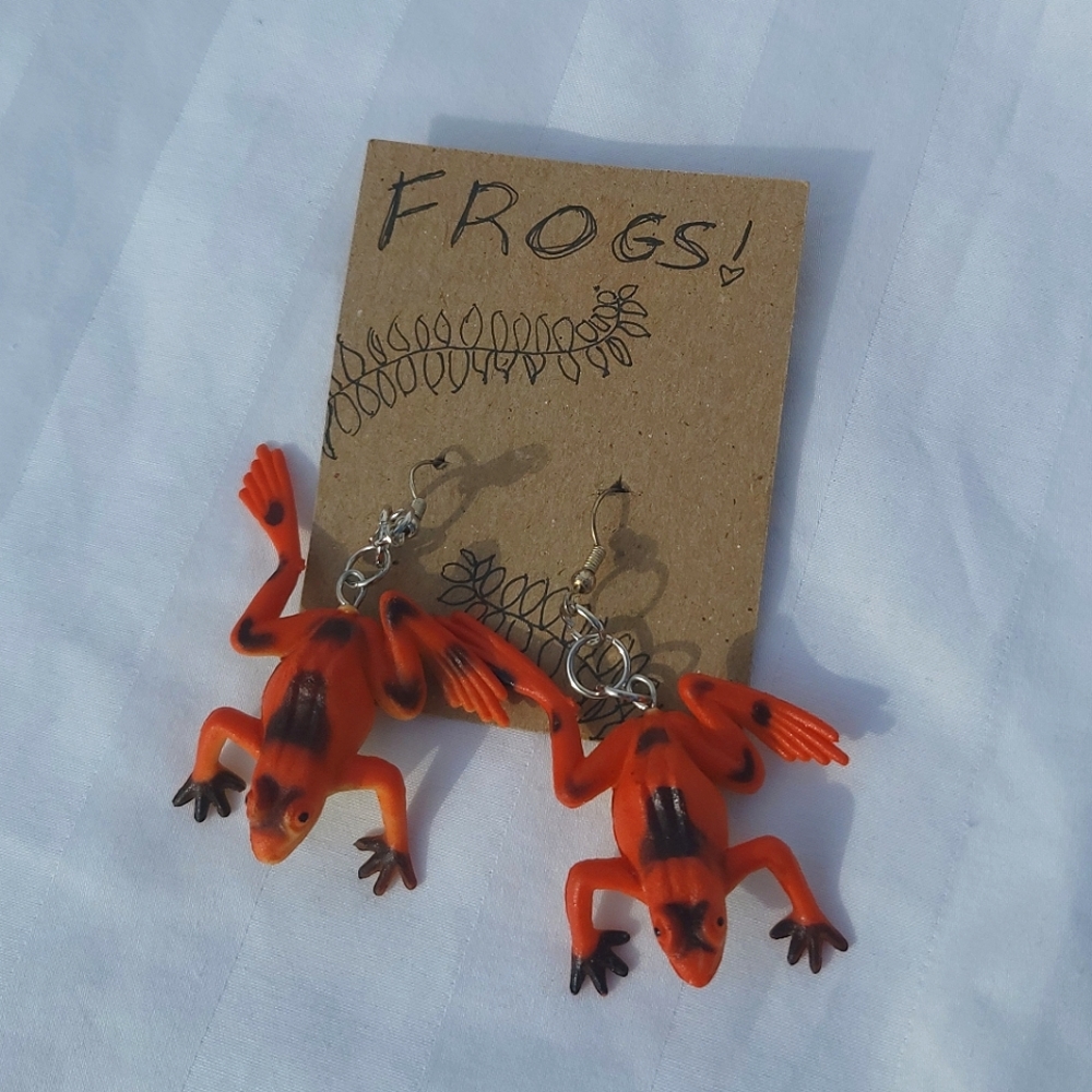 Handmade Frog Earrings